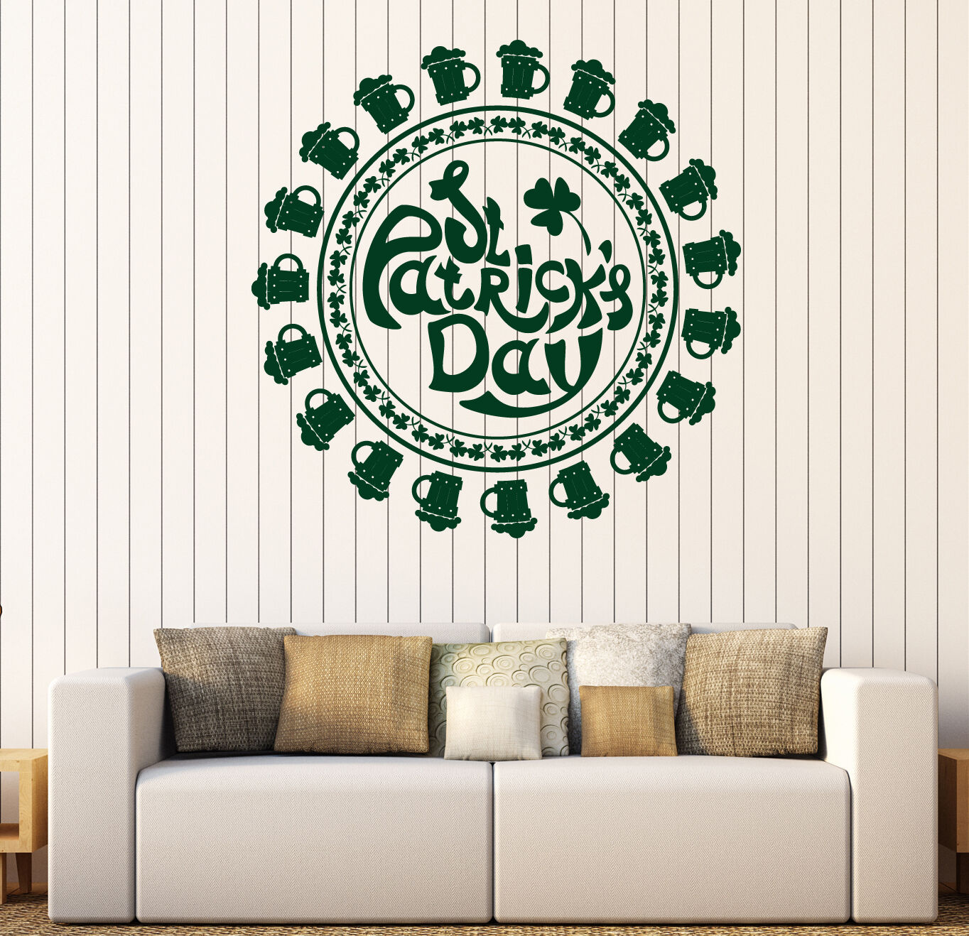 Vinyl Wall Stickers on St.Patricks Day Lettering and Stamps (n674)