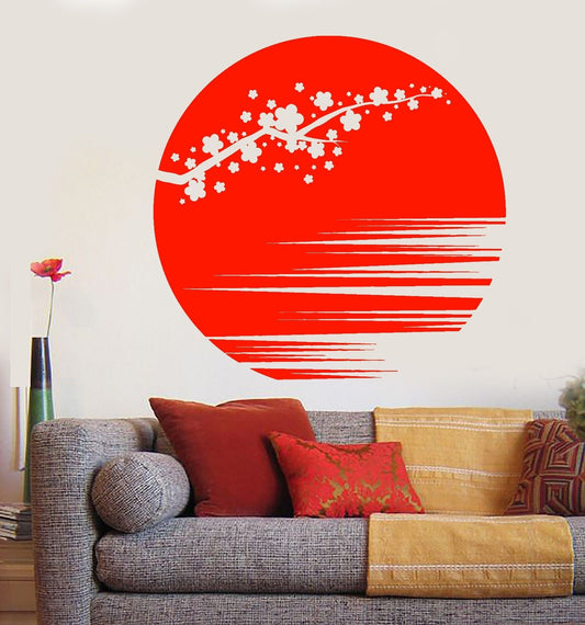 Vinyl Wall Decal Beautiful Sakura Flower Branch Asian Style Stickers (1142ig)