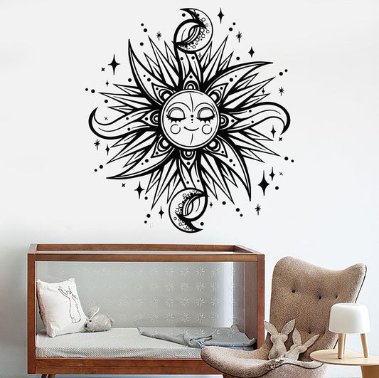 Vinyl Wall Decal Sun Moon Stars Dream Children's Room Decor Stickers (1195ig)