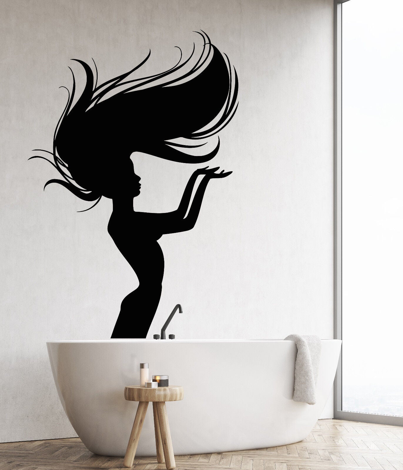 Vinyl Wall Decal Naked Girl Mermaid Nymph Art Decor For Bathroom Stickers 1258ig