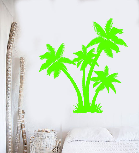 Vinyl Wall Decal Palm Tree Beach Sea Style Island Nature Stickers (1286ig)