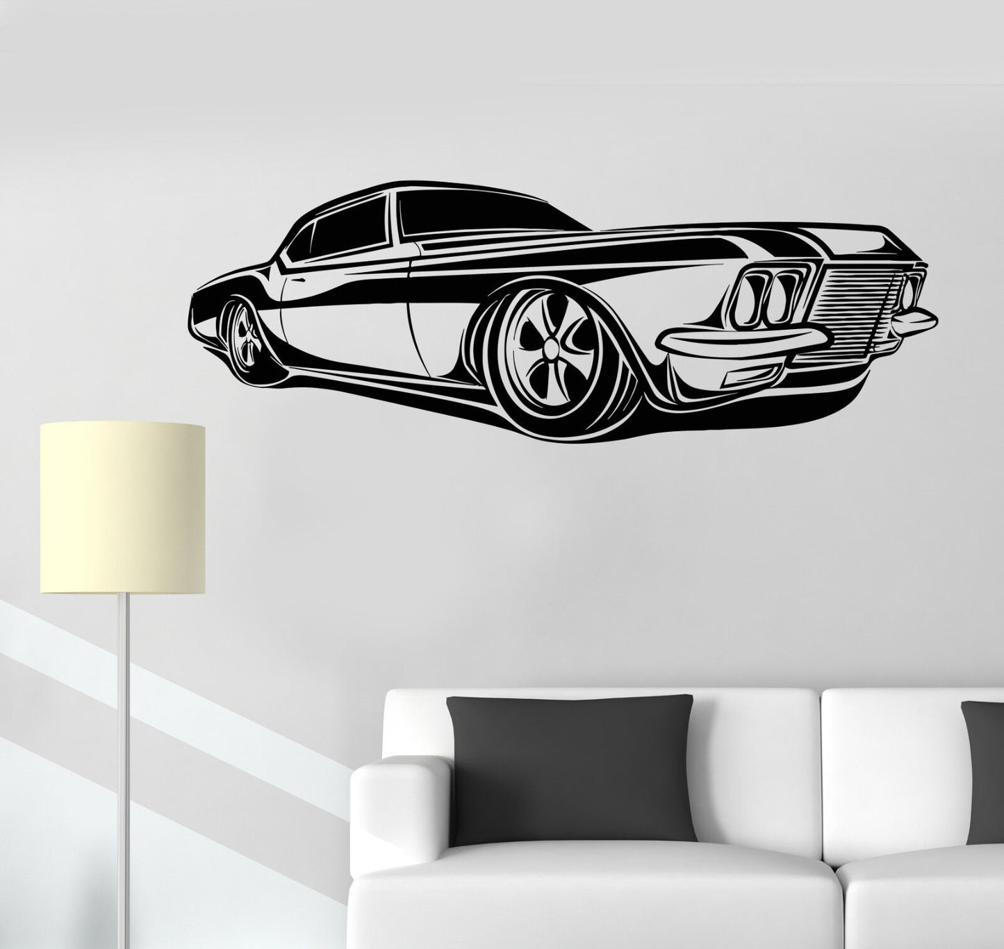 Autocollant mural en vinyle rétro voiture Impala, autocollants surnaturels pour Garage et Automobile, 1340ig