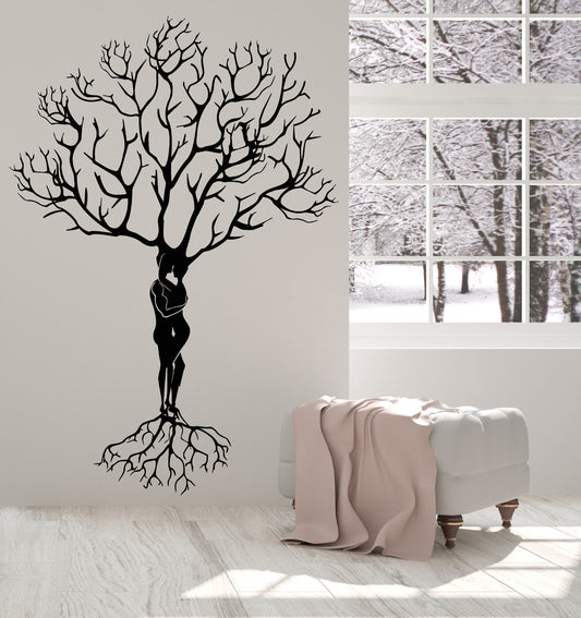 Vinyl Wall Decal Family Tree Of Love Romance Man Woman Stickers (1341ig)