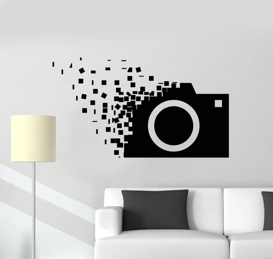 Vinyl Wall Decal Retro Camera Photographer Cubes Stickers (1354ig)