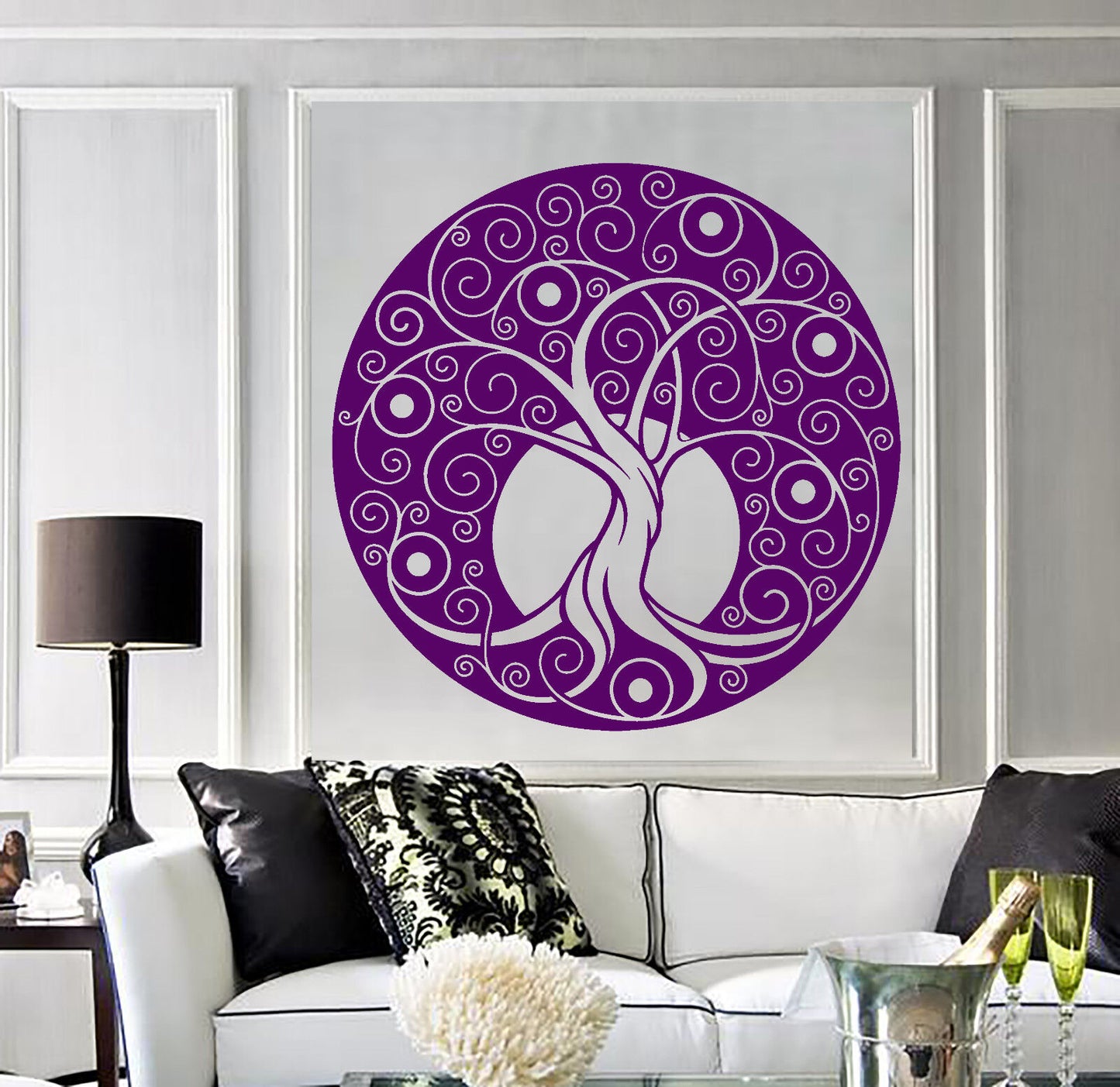 Vinyl Wall Decal Celtic Tree Of Life Circle Room Art Decor Stickers (1378ig)