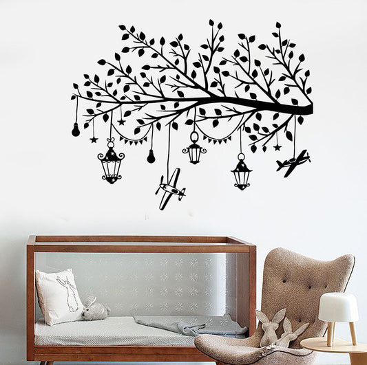 Vinyl Wall Decal Magic Beautiful Tree Branch Toys Children's Room Sticker 1417ig