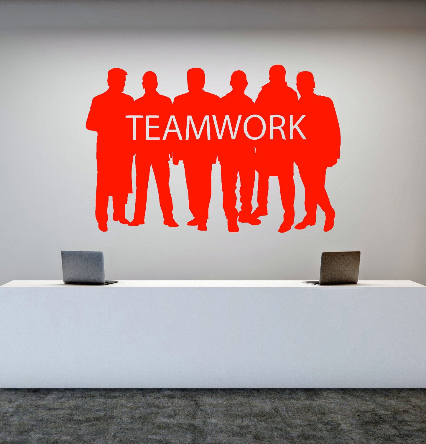 Vinyl Wall Decal Teamwork Office Worker Style Motivational Word Stickers 1423ig