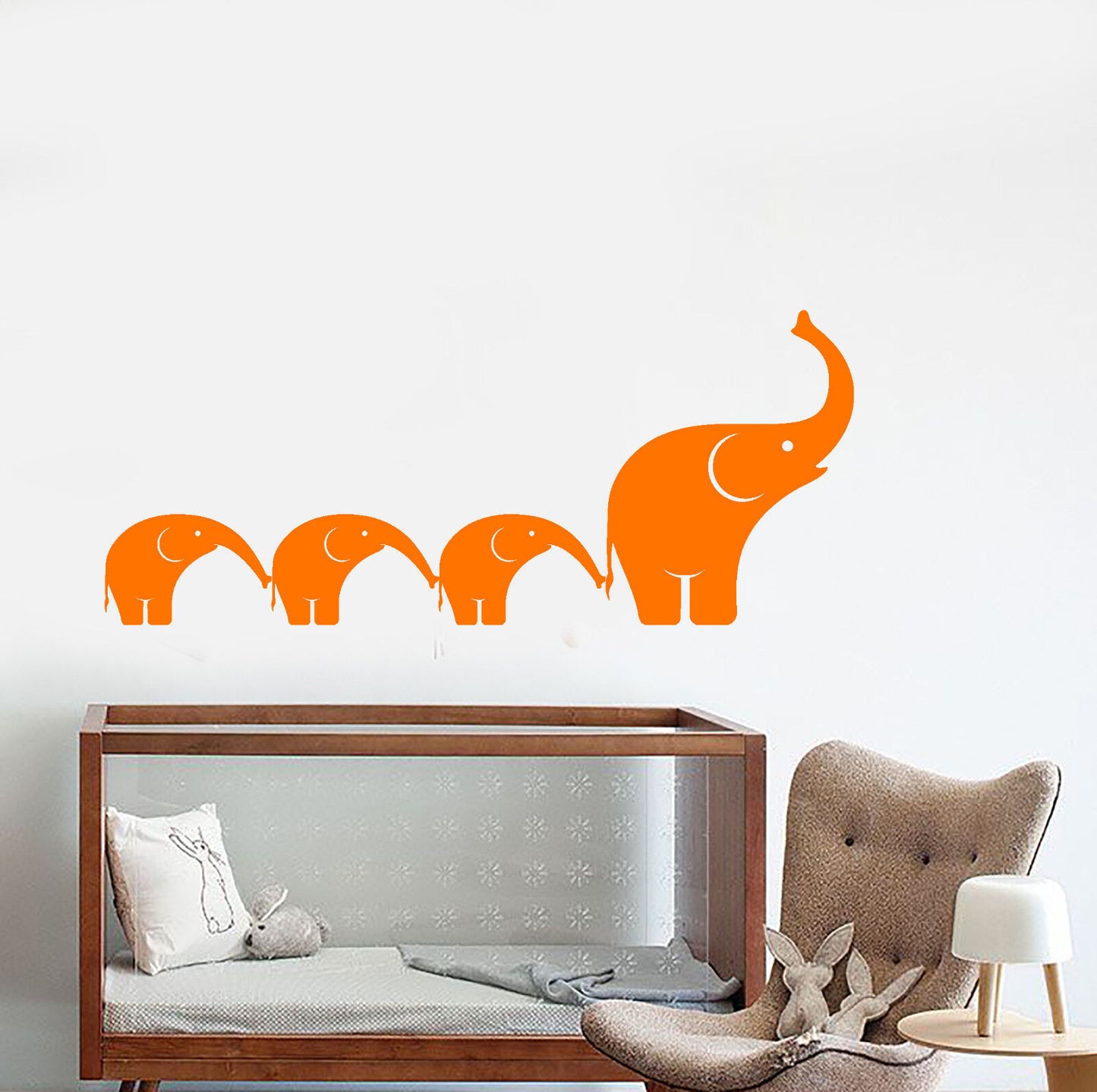 Vinyl Wall Decal Elephants Family Cartoon African Animals Nursery Sticker 1443ig