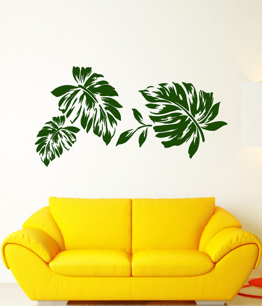 Vinyl Wall Decal Leaves Foliage Nature Style Room Decor Stickers (1453ig)