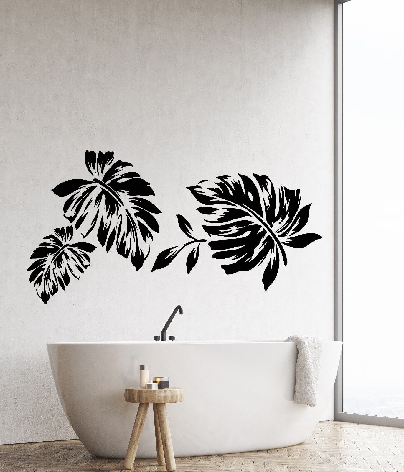 Vinyl Wall Decal Leaves Foliage Nature Style Room Decor Stickers (1453ig)