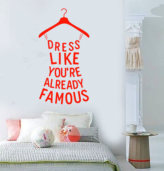 Vinyl Wall Decal Quote Fashion Shopping Words Girl Room Decor Stickers (1464ig)