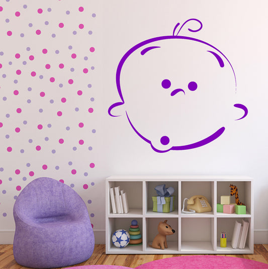 Wall Sticker Vinyl Decal Beauty Baby Cartoon Face Different Emotions Decor n789