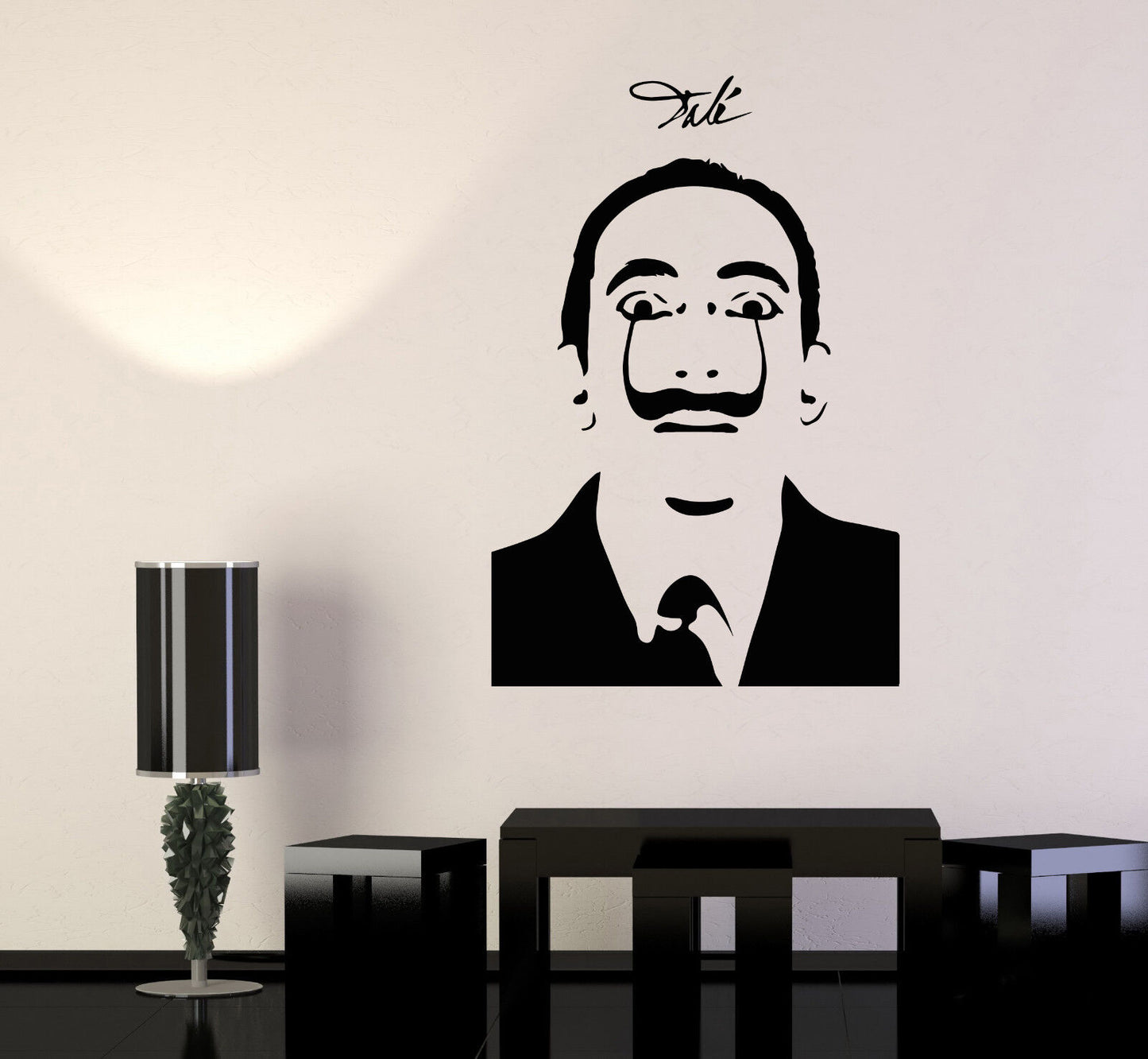 Autocollant mural en vinyle Salvador Dali surréalisme Art moustache décor autocollants (1480ig)