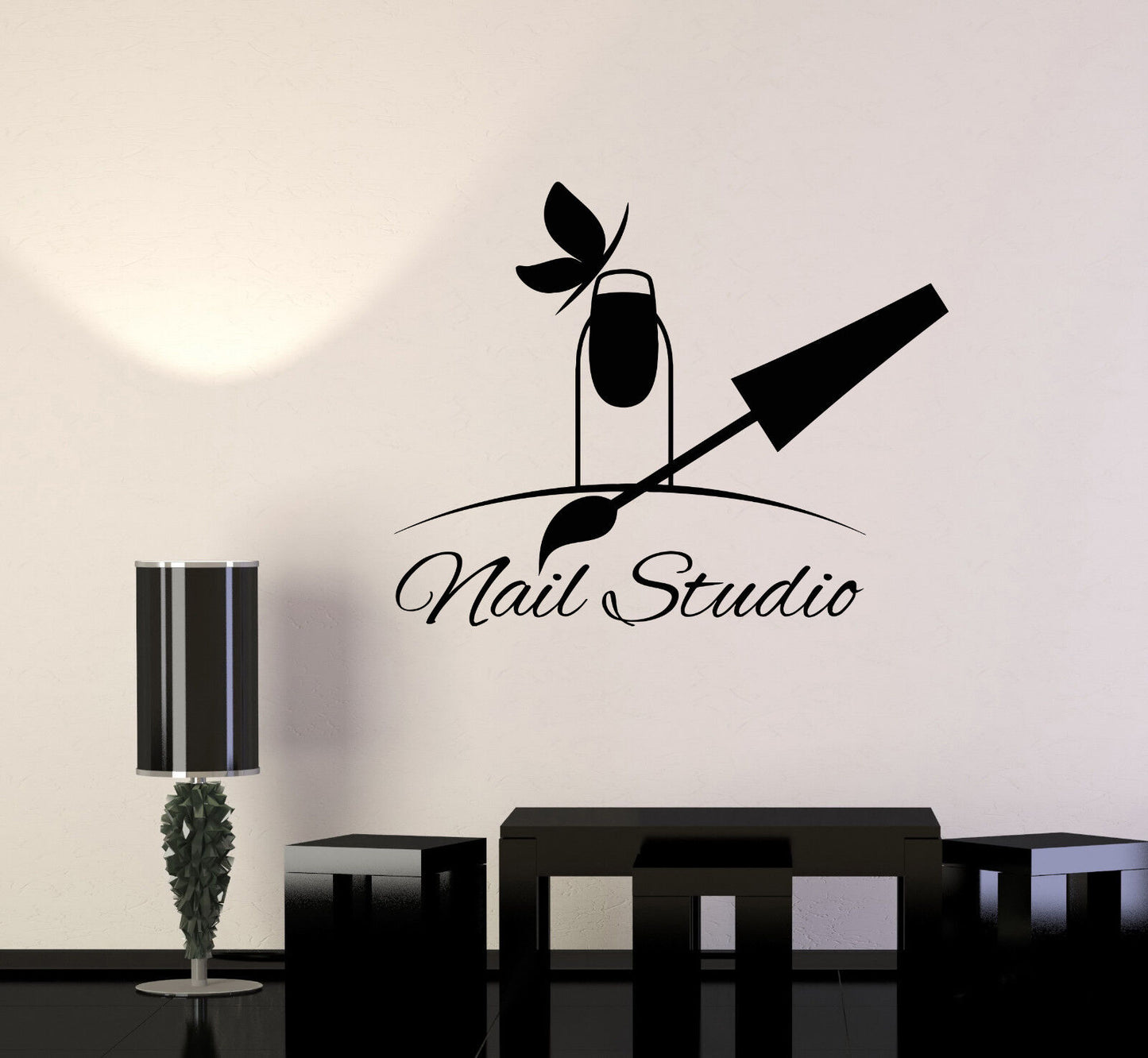 Vinyl Wall Decal Nail Studio Manicure Beauty Salon Signboard Stickers (1498ig)