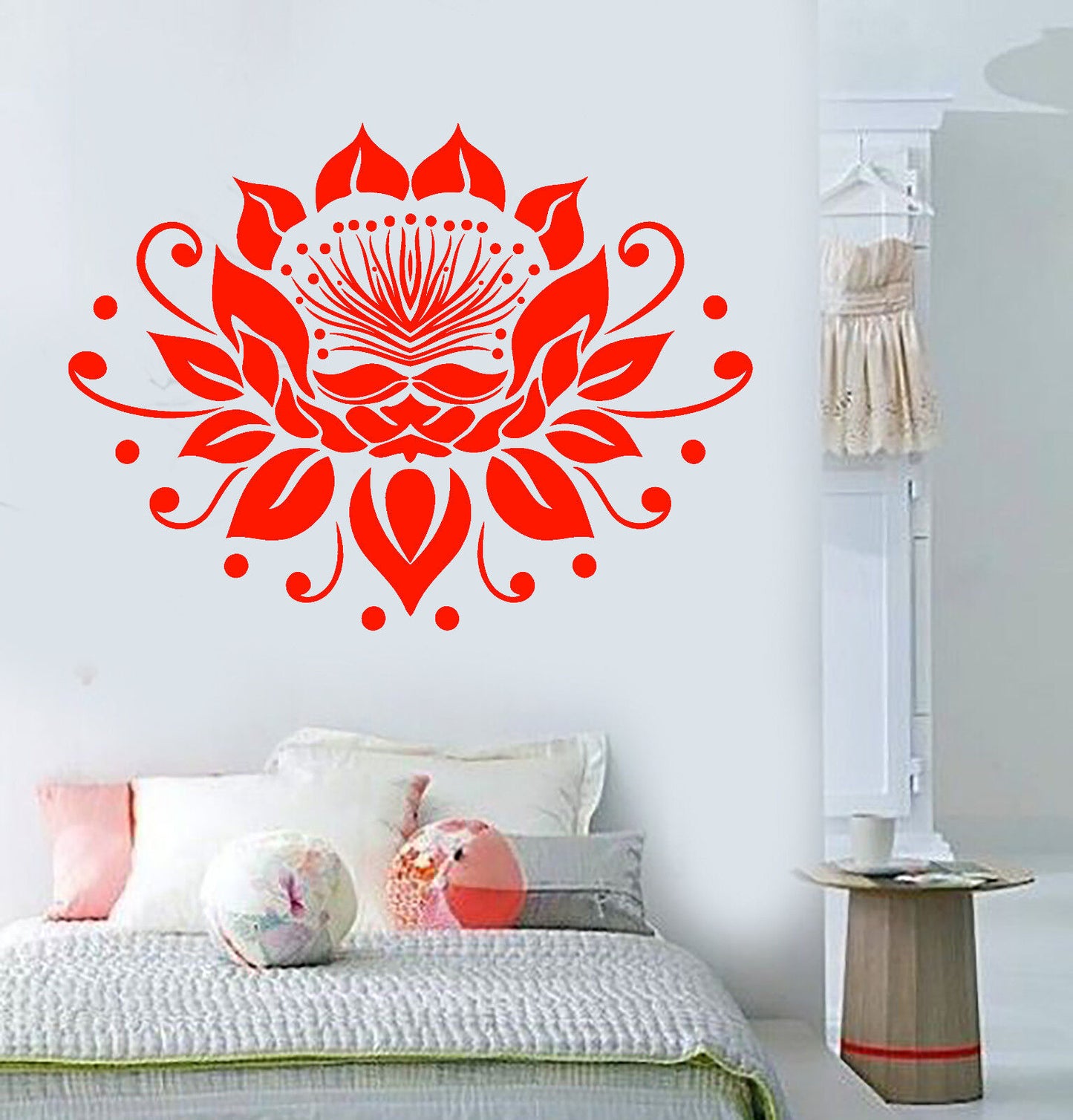 Vinyl Decal Wall Flower Bud Lotus Garden Nature Yoga Stickers (1547ig)