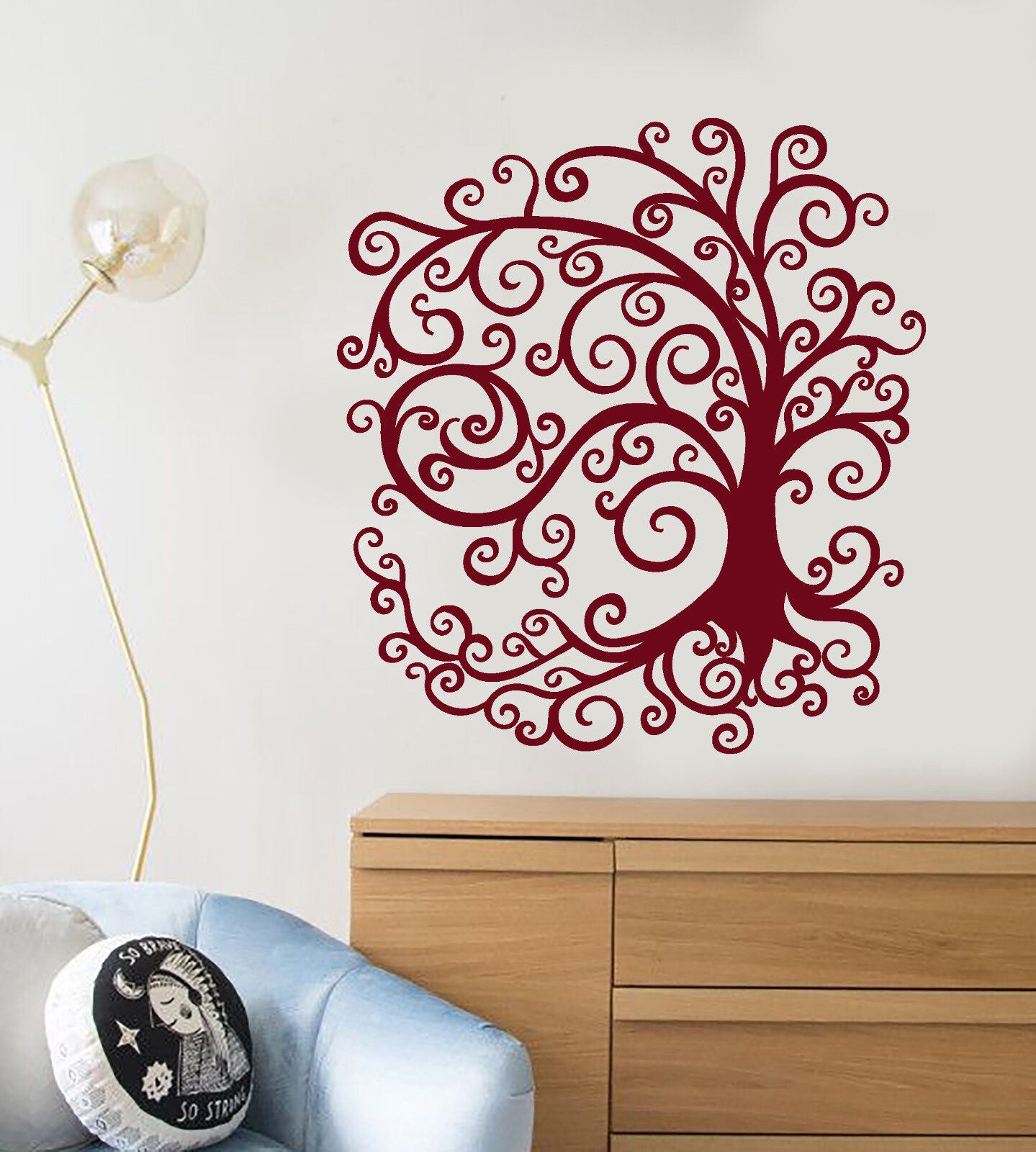 Vinyl Wall Decal Fairy Tale Magic Tree Nature Nursery Stickers (1553ig)