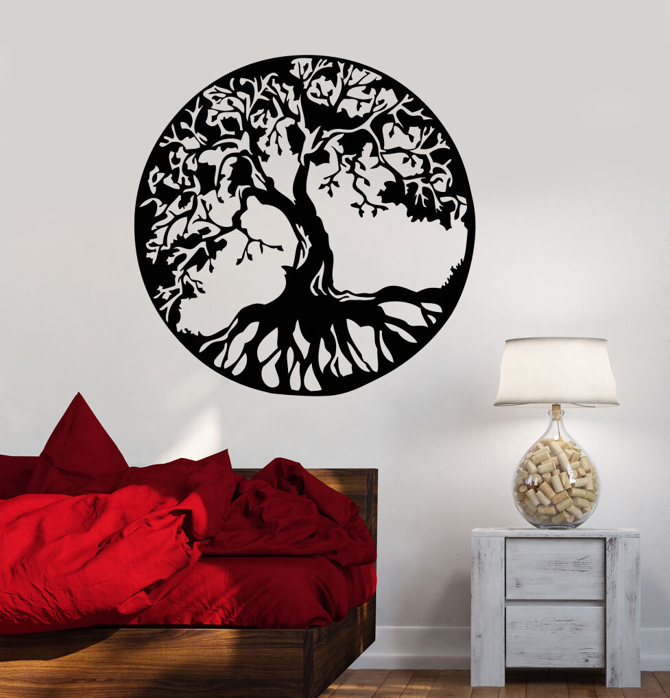 Autocollant mural en vinyle, arbre de vie celtique, famille, Style Nature (1560ig)