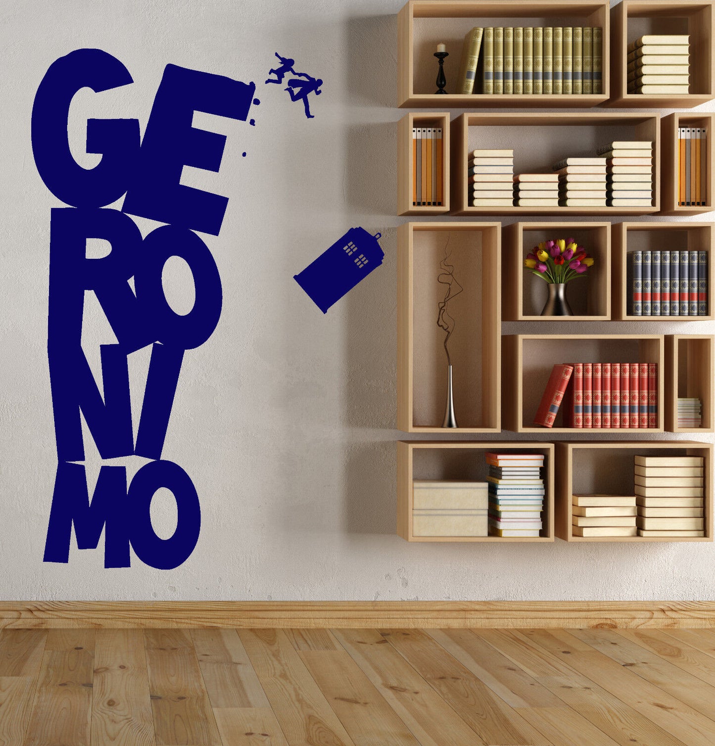 Vinyl Wall Decal Cinema Doctor Who Series Tardis Geronimo Stickers (1570ig)