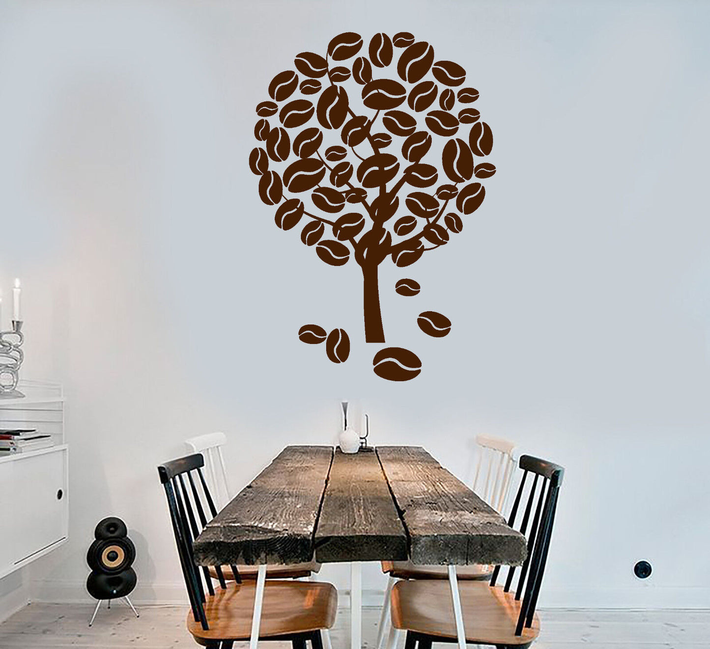 Vinyl Wall Decal Coffee Tree Nature Kitchen Decoration Stickers (1637ig)