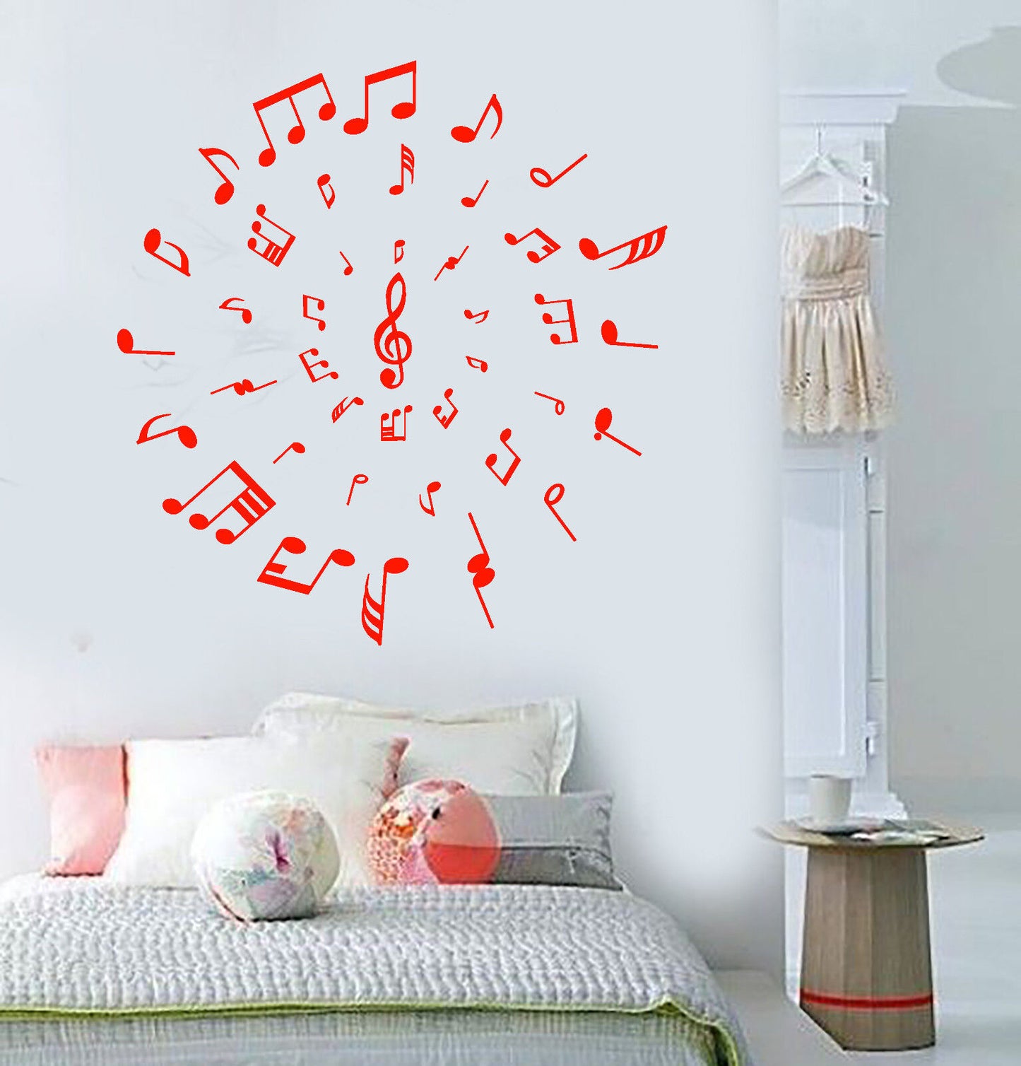 Vinyl Wall Decal Music Lover Notes Melody Style Musician Stickers (1647ig)