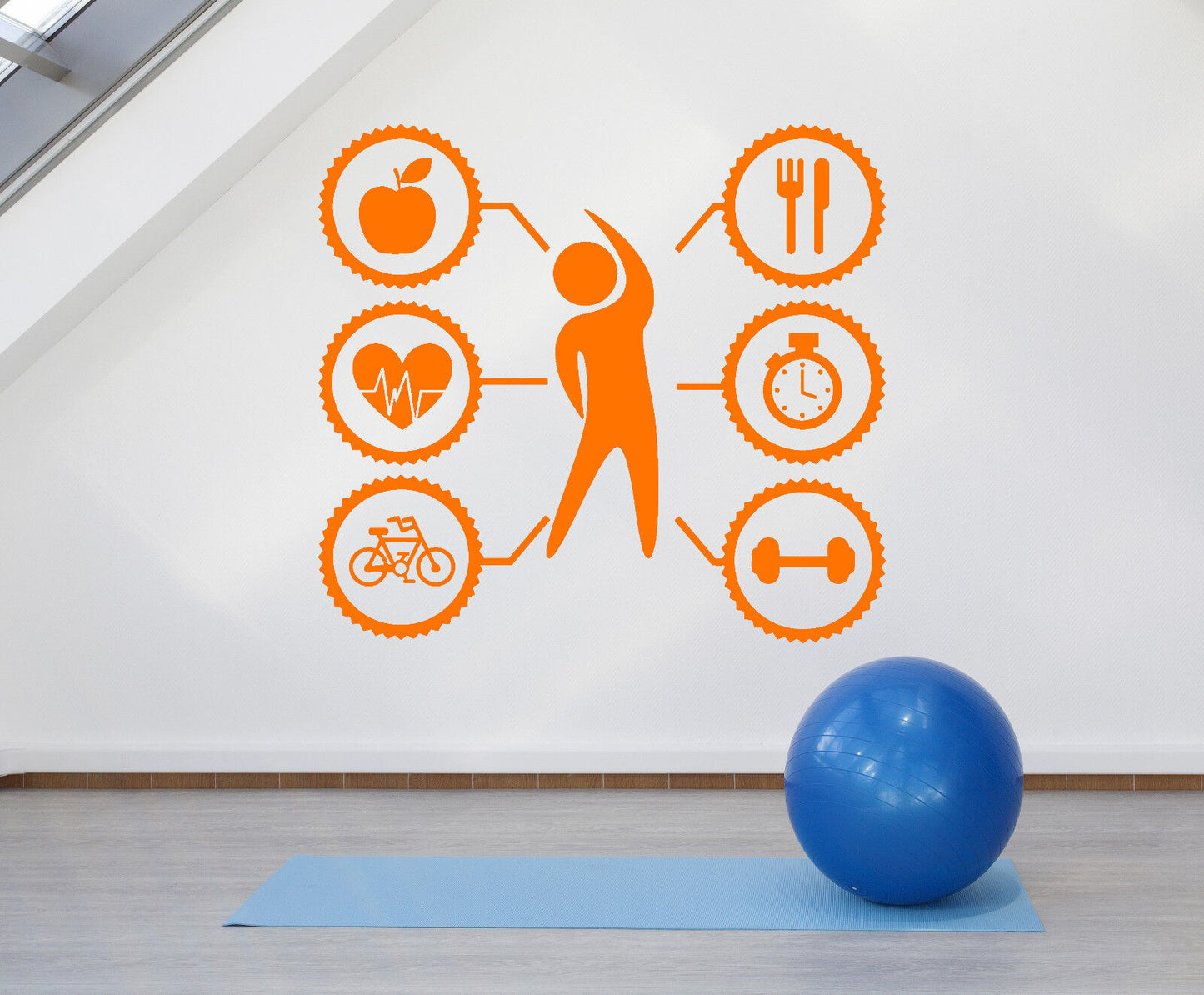 Vinyl Wall Decal Sport Beauty Health Lifestyle Gym Fitness Stickers (1648ig)