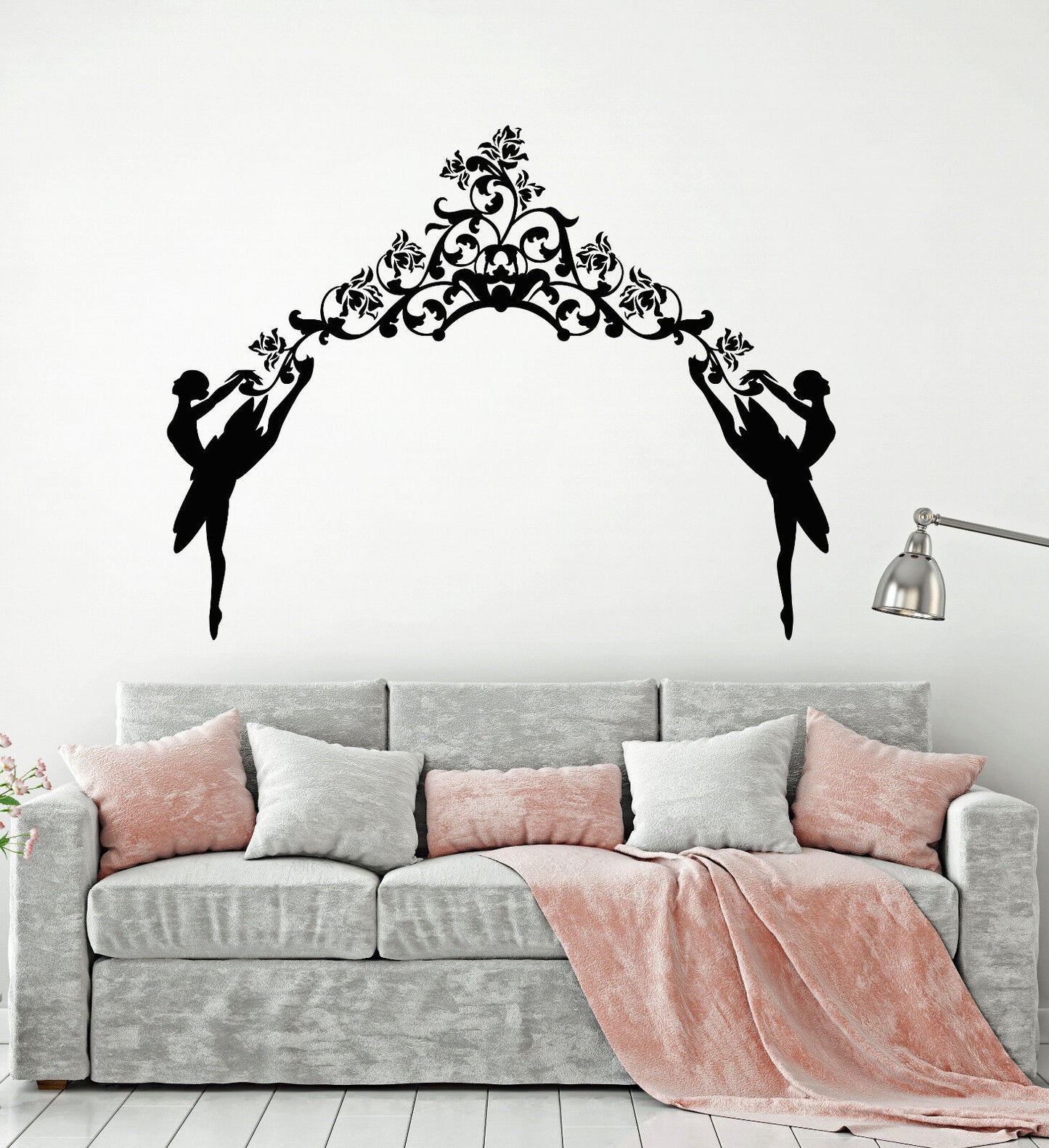 Vinyl Wall Decal Ballerinas Ballet Dance Woman Dancer Arch Stickers (1649ig)