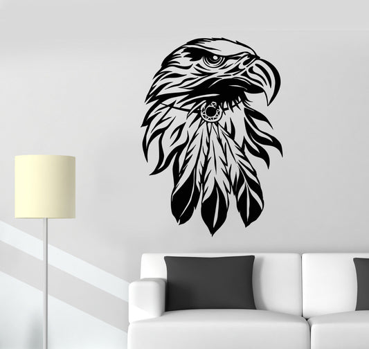 Vinyl Wall Decal Bald Eagle Bird Head America Symbol Stickers (1656ig)