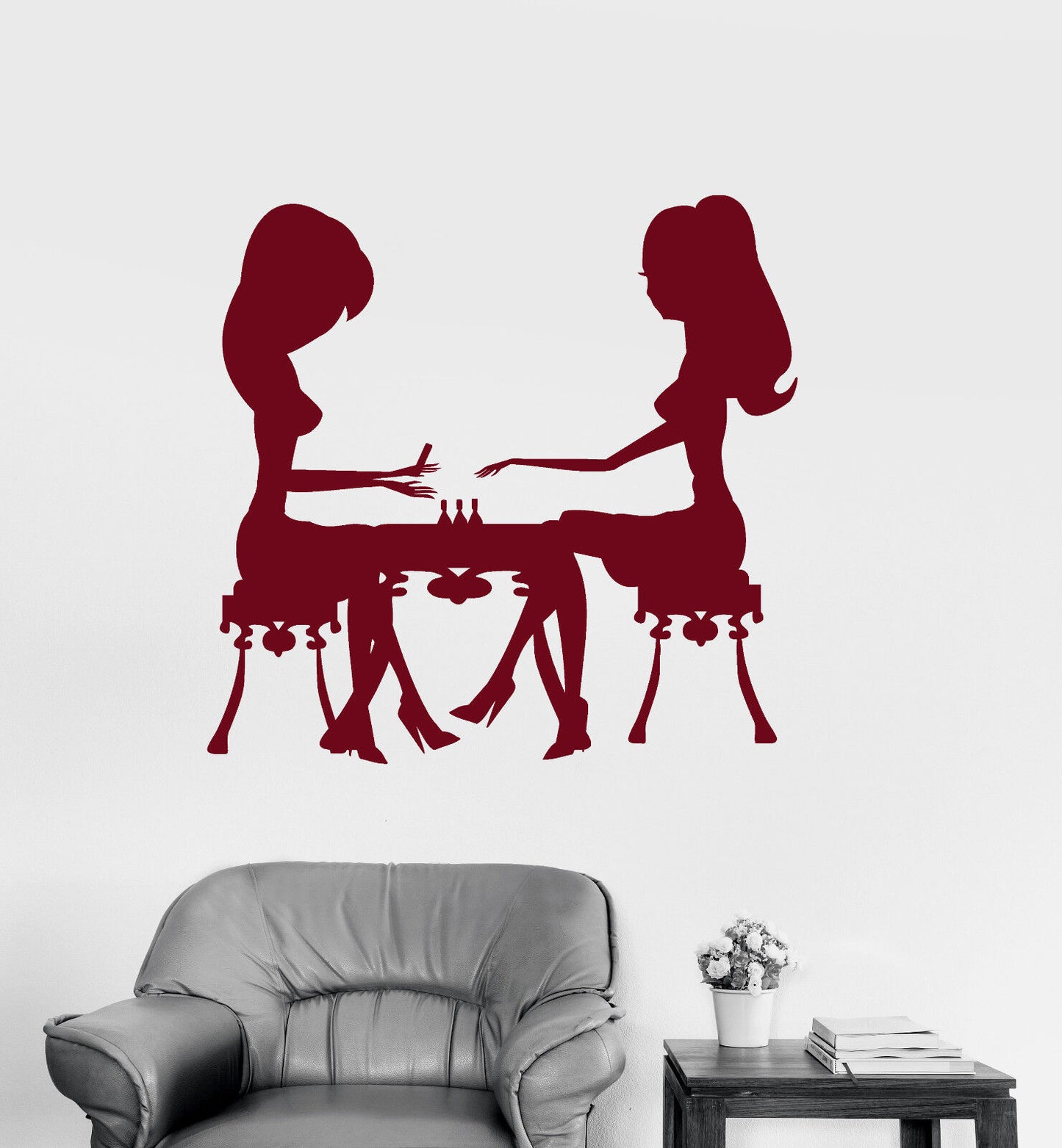 Vinyl Wall Decal Manicure Nails Studio Beauty Salon Fashion Stickers (1663ig)