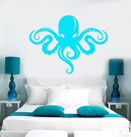 Vinyl Wall Decal Octopus Ocean Sea Monster Beast Animal Stickers (1671ig)