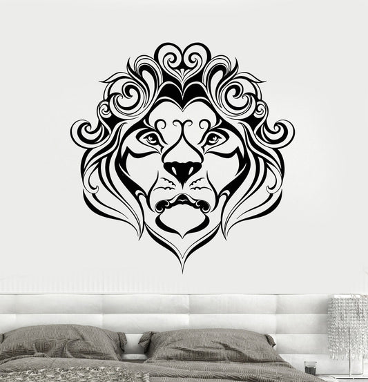 Vinyl Wall Decal Lion King African Animal Head Art Decor Stickers (1713ig)