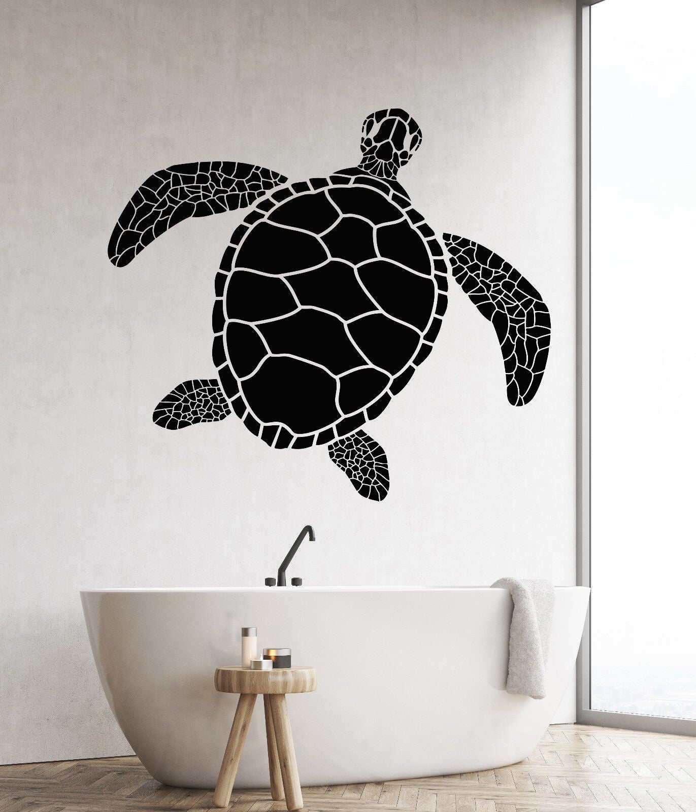 Vinyl Wall Decal Sea Turtle Ocean Marine Style Animal Decor Stickers (1731ig)