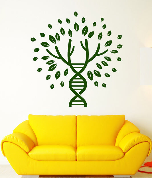 Vinyl Wall Decal Tree Of Life DNA Spiral Genus Bloodline Stickers (1740ig)