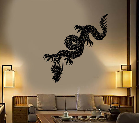 Vinyl Wall Decal Chinese Dragon Asian Style Fantasy Stickers (1753ig)