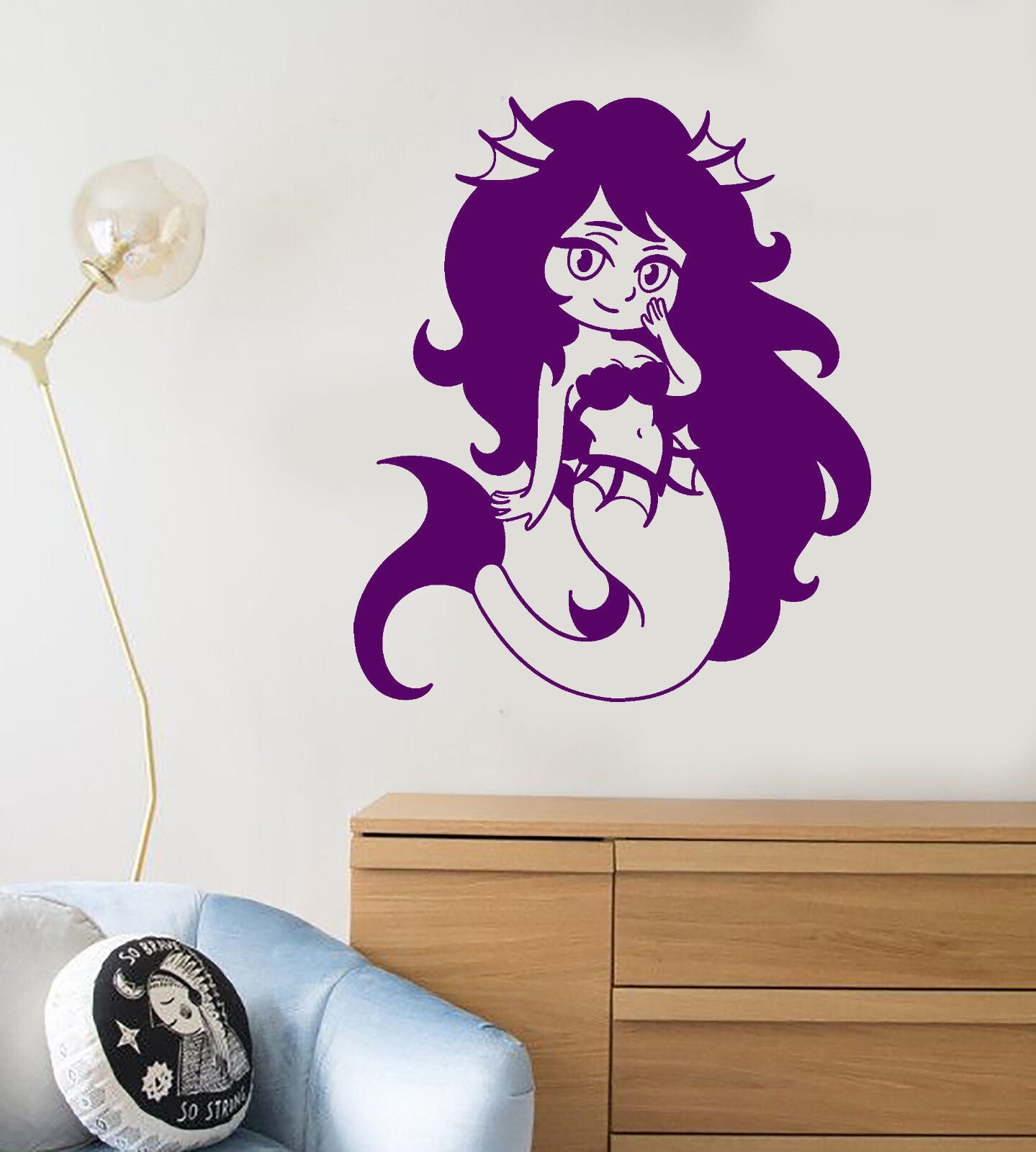 Vinyl Wall Decal Little Mermaid Cartoon Anime Children's Room Stickers (1801ig)