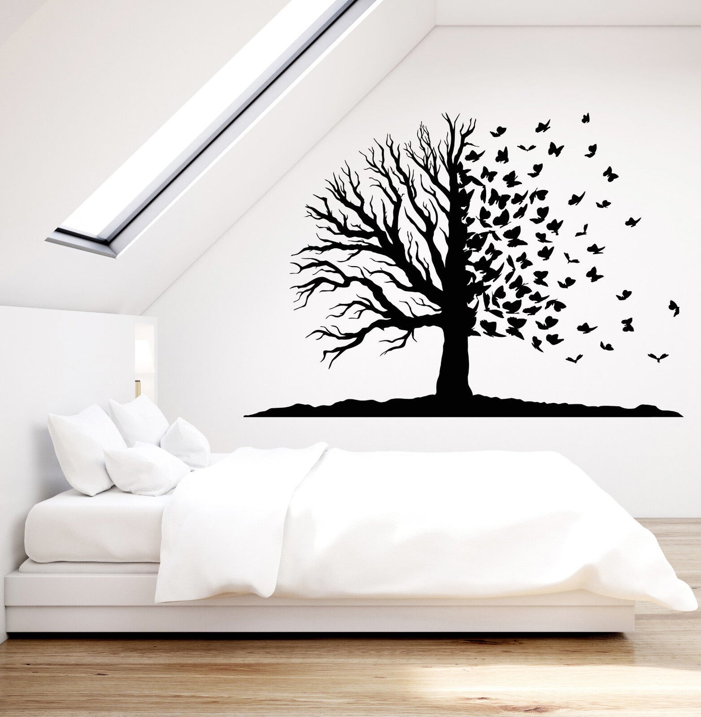 Vinyl Wall Decal Magic Fairy Tree Butterflies Branch Nature Stickers (1848ig)