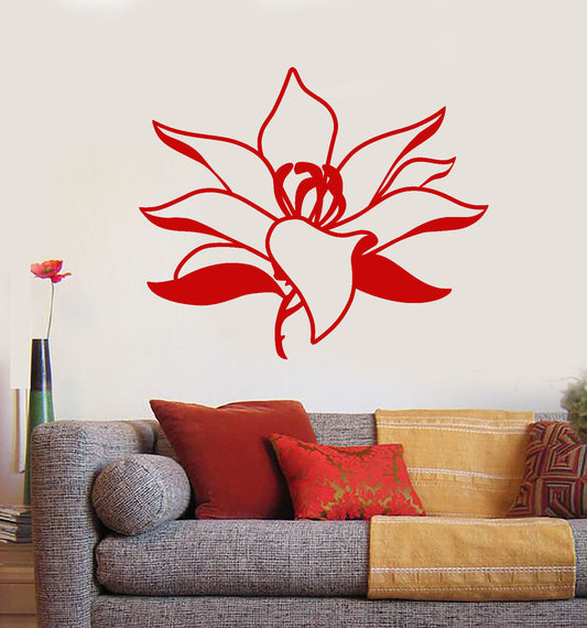 Vinyl Wall Decal Beautiful Asian Lotus Flower Bud Garden Style Stickers (1855ig)