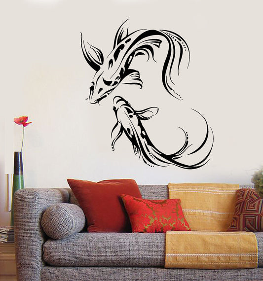 Vinyl Wall Decal Koi Karp Asian Japanese Fish Buddhism Stickers (1876ig)