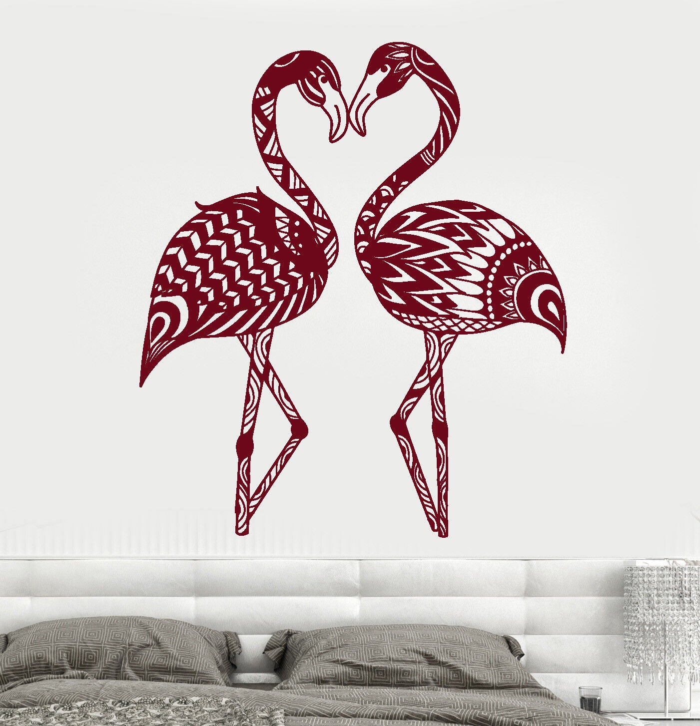 Vinyl Wall Decal Flamingo Abstract Exotic Birds Room Decor Stickers (1931ig)