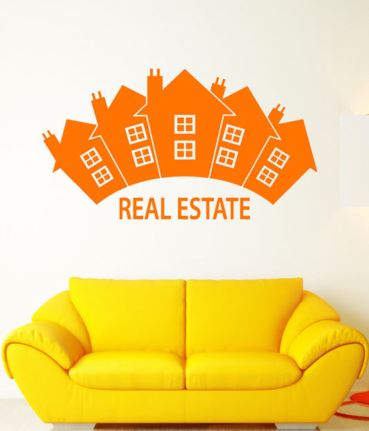 Vinyl Wall Decal Realtor Real Estate Agencies Houses Building Stickers (1990ig)