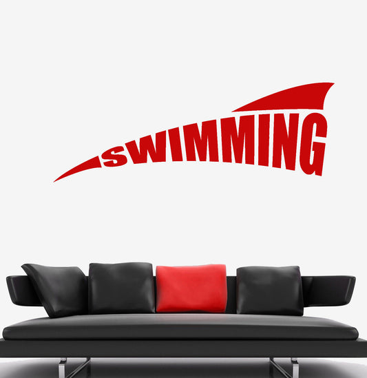 Vinyl Wall Decal Swimming Pool Logo Water Sports Stickers (2024ig)