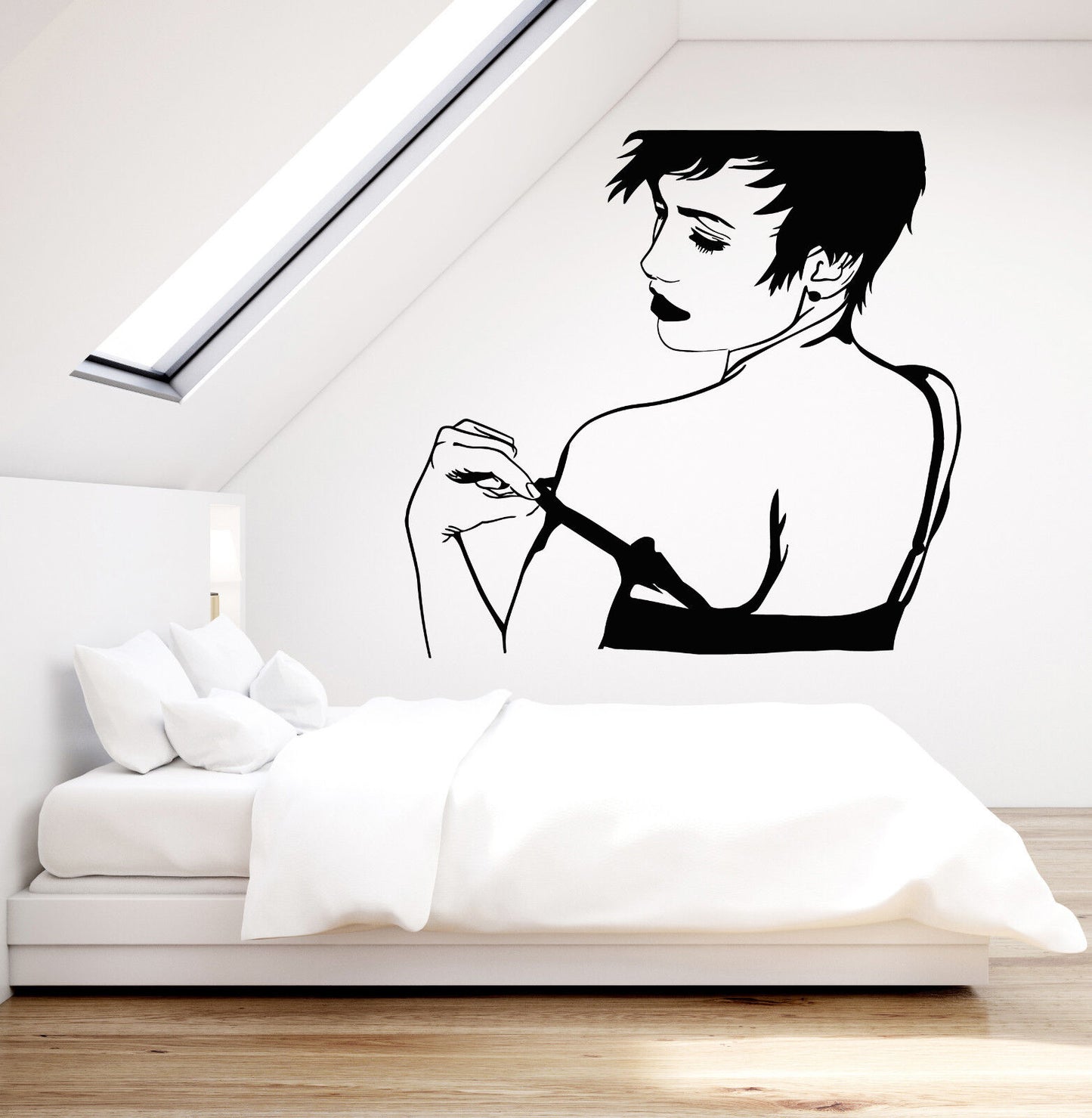 Vinyl Wall Decal Naked Hot Sexy Girl Woman Striptease Back Stickers (2029ig)