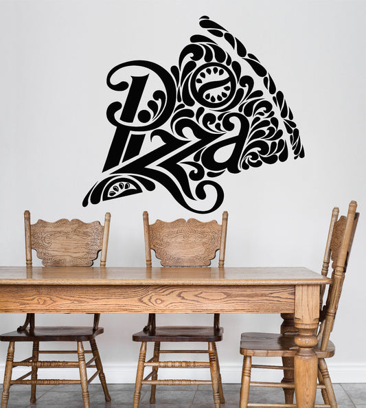 Vinyl Wall Decal Pizza Pizzeria Logo Signboard Food Restaurant Stickers (2036ig)