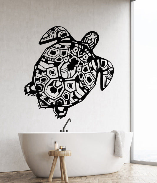 Autocollant mural en vinyle, animaux de mer, tortue, océan, Style marin, autocollants en coquillage (2037ig)