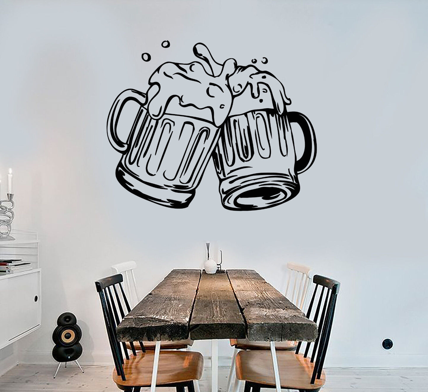 Vinyl Wall Decal Mugs Of Beer Pub Alcohol Bar Stickers (2081ig)