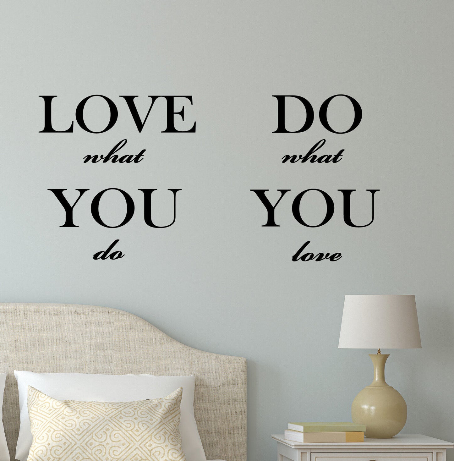 Vinyl Wall Decal Motivation Quote Words Inspiring Do What You Love 2142ig