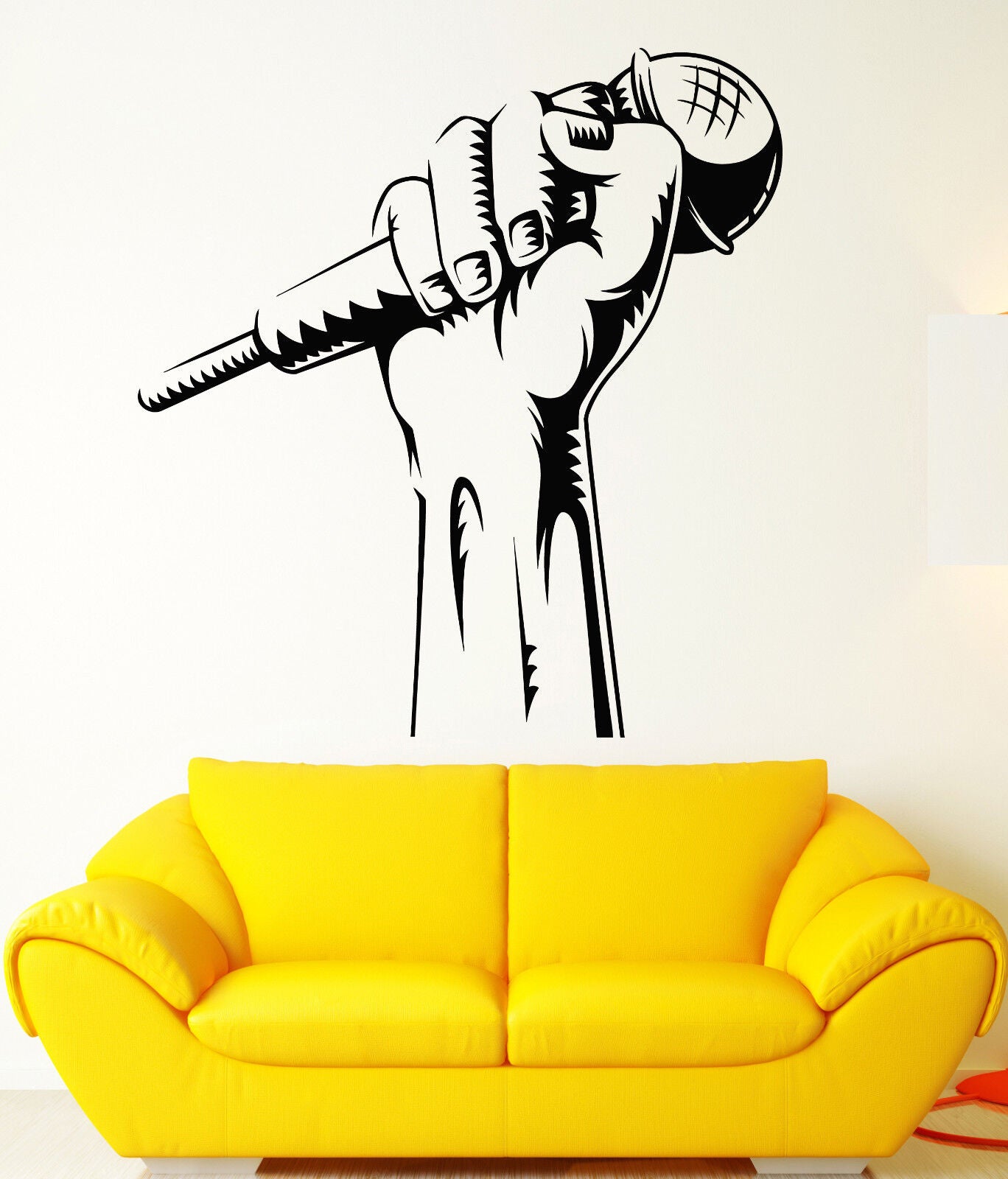 Vinyl Wall Decal Microphone Hand Karaoke Club Rap Battle Singer Stickers 2154ig