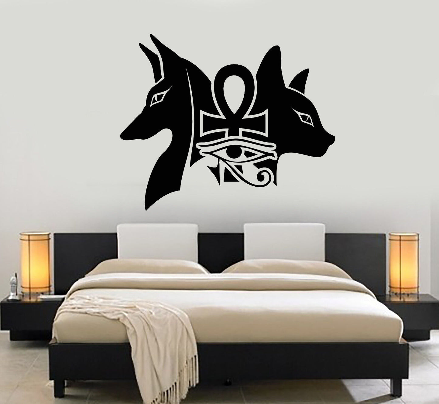 Vinyl Wall Decal Ancient Egyptian Gods Anubis Bastet Eye Of Horus Sticker 2219ig