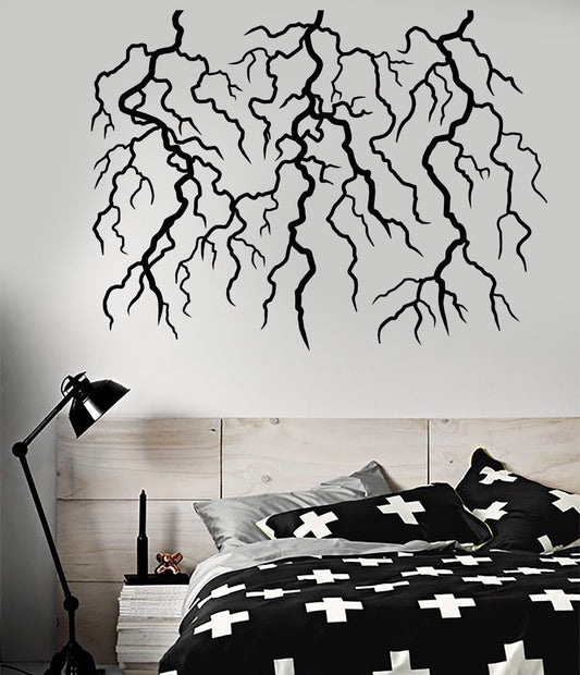 Vinyl Wall Decal Lightning Bolts Storm Bedroom Decor Stickers (2228ig)