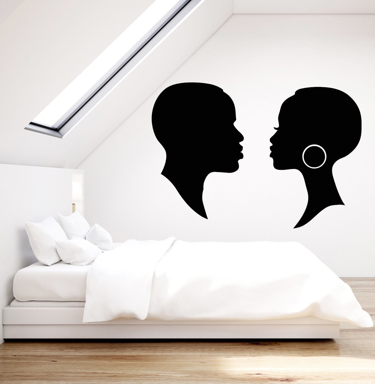 Vinyl Wall Decal African Black Mr. and Mrs. Man Woman Stickers (2317ig)