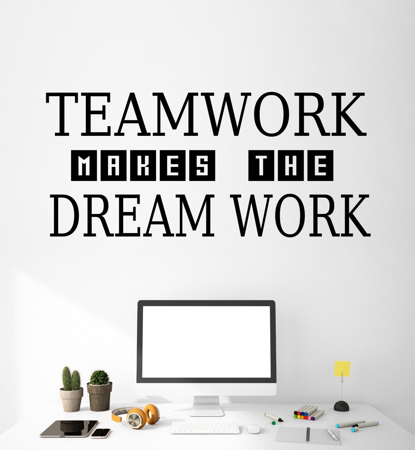 Vinyl Wall Decal Stickers Motivation Quote Words Inspiring Teamwork Dream 2331ig